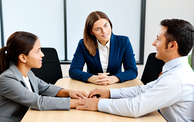 A diverse group of professional adults, fully clothed in modest business attire, gathered in a bright, modern collaborative workspace. They are engaged in an active listening exercise, with one person speaking openly and others listening attentively, showing genuine empathy. The scene radiates trust, psychological safety, and collective wisdom. professional photography, high detail, perfect anatomy, correct proportions, natural pose, well-formed hands, proper finger count, natural body proportions, safe for work, appropriate content, fully clothed, professional dress, family-friendly.