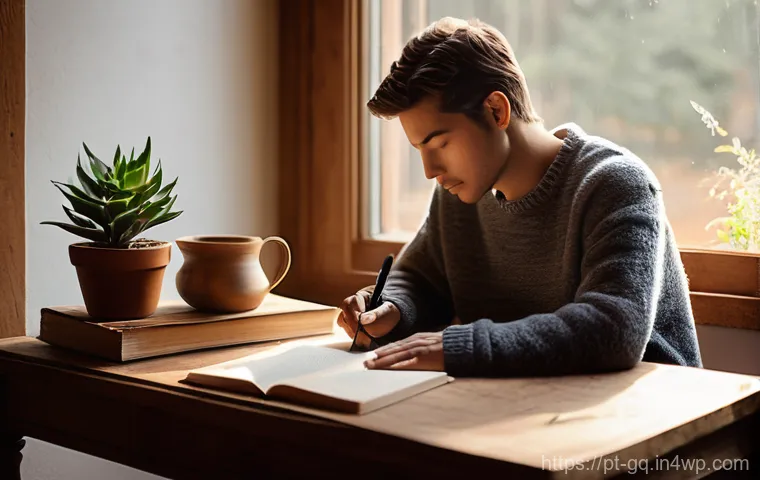 의식적 선택 훈련에서의 자기 평가 - **Prompt:** A thoughtful individual, dressed in stylish yet modest everyday attire, stands at a symb...