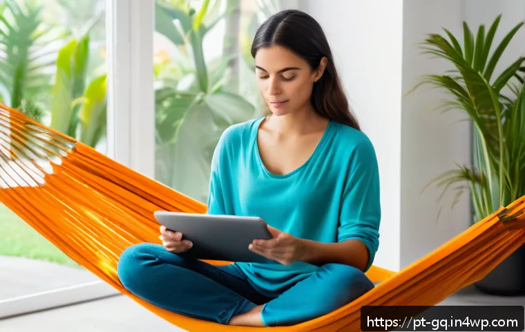 의식적 선택 훈련을 위한 온라인 리소스 - A serene digital workspace scene featuring a young Brazilian adult woman using a tablet to meditate ...
